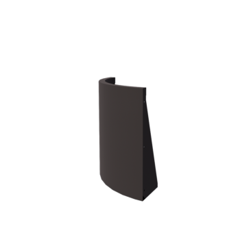 Подпорна стена от стомана - Външна извивка - 50 x 50 x 60 cm - RAL7016 матов (антрацитено сиво)