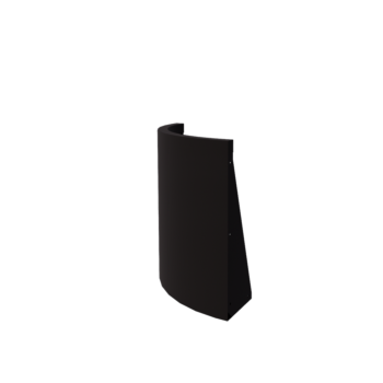 Подпорна стена от стомана - Външна извивка - 50 x 50 x 60 cm - RAL9005 матов (черен)