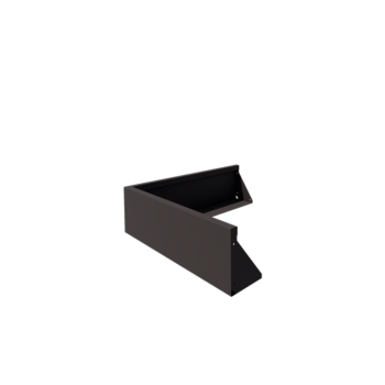 Подпорна стена от стомана - Външен ъгъл - 100 x 100 x 30 cm - RAL7016 матов (антрацитено сиво)