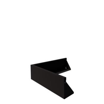 Подпорна стена от стомана - Външен ъгъл - 100 x 100 x 30 cm - RAL9005 матов (черен)