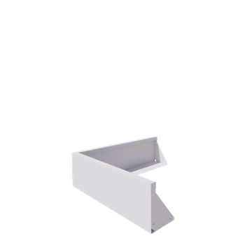Подпорна стена от стомана - Външен ъгъл - 100 x 100 x 30 cm - RAL9010 матов (бял)