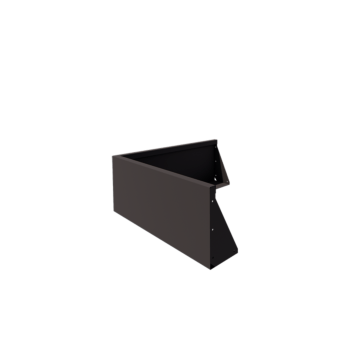 Подпорна стена от стомана - Външен ъгъл - 100 x 100 x 40 cm - RAL7016 матов (антрацитено сиво)