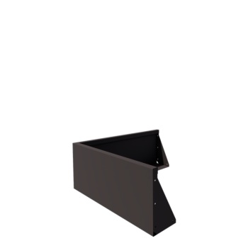 Подпорна стена от стомана - Външен ъгъл - 100 x 100 x 40 cm - RAL7016 матов (антрацитено сиво)