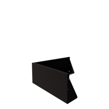 Подпорна стена от стомана - Външен ъгъл - 100 x 100 x 40 cm - RAL9005 матов (черен)