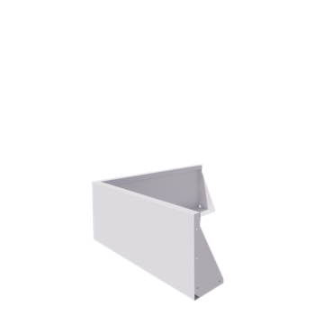 Подпорна стена от стомана - Външен ъгъл - 100 x 100 x 40 cm - RAL9010 матов (бял)
