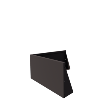 Подпорна стена от стомана - Външен ъгъл - 100 x 100 x 50 cm - RAL7016 матов (антрацитено сиво)