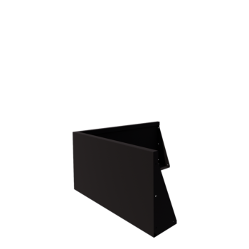 Подпорна стена от стомана - Външен ъгъл - 100 x 100 x 50 cm - RAL9005 матов (черен)
