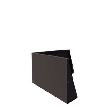 Подпорна стена от стомана - Външен ъгъл - 100 x 100 x 60 cm - RAL7016 матов (антрацитено сиво)