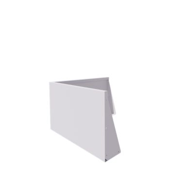 Подпорна стена от стомана - Външен ъгъл - 100 x 100 x 60 cm - RAL9010 матов (бял)