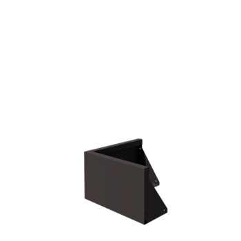 Подпорна стена от стомана - Външен ъгъл - 50 x 50 x 30 cm - RAL7016 матов (антрацитено сиво)