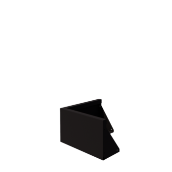 Подпорна стена от стомана - Външен ъгъл - 50 x 50 x 30 cm - RAL9005 матов (черен)