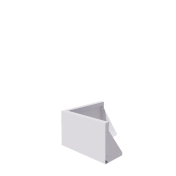 Подпорна стена от стомана - Външен ъгъл - 50 x 50 x 30 cm - RAL9010 матов (бял)