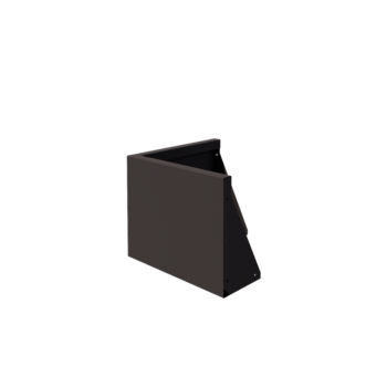 Подпорна стена от стомана - Външен ъгъл - 50 x 50 x 40 cm - RAL7016 матов (антрацитено сиво)