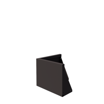 Подпорна стена от стомана - Външен ъгъл - 50 x 50 x 40 cm - RAL7016 матов (антрацитено сиво)