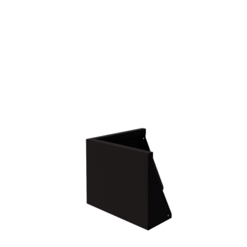 Подпорна стена от стомана - Външен ъгъл - 50 x 50 x 40 cm - RAL9005 матов (черен)