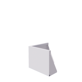 Подпорна стена от стомана - Външен ъгъл - 50 x 50 x 40 cm - RAL9010 матов (бял)