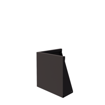 Подпорна стена от стомана - Външен ъгъл - 50 x 50 x 50 cm - RAL7016 матов (антрацитено сиво)