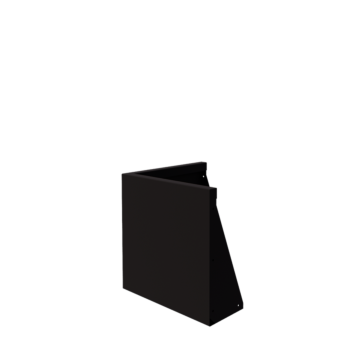 Подпорна стена от стомана - Външен ъгъл - 50 x 50 x 50 cm - RAL9005 матов (черен)