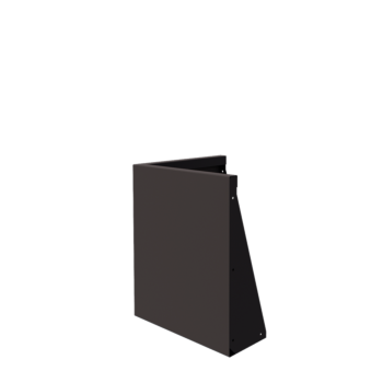 Подпорна стена от стомана - Външен ъгъл - 50 x 50 x 60 cm - RAL7016 матов (антрацитено сиво)