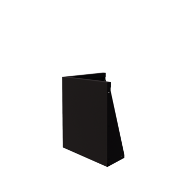 Подпорна стена от стомана - Външен ъгъл - 50 x 50 x 60 cm - RAL9005 матов (черен)