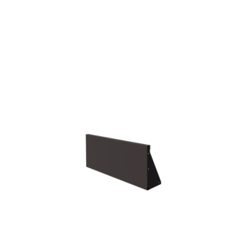 Подпорна стена от стомана - Прав - 100 x 40 cm - RAL7016 матов (антрацитено сиво)