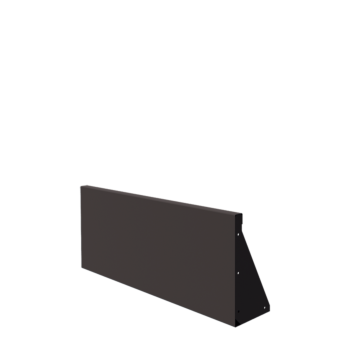 Подпорна стена от стомана - Прав - 100 x 40 cm - RAL7016 матов (антрацитено сиво)