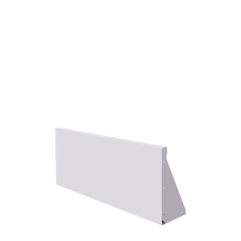 Подпорна стена от стомана - Прав - 100 x 40 cm - RAL9010 матов (бял)