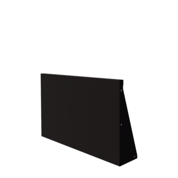 Подпорна стена от стомана - Прав - 100 x 60 cm - RAL9005 матов (черен)