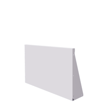 Подпорна стена от стомана - Прав - 100 x 60 cm - RAL9010 матов (бял)