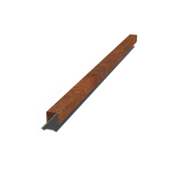 U-профил от кортен стомана 5 x 6 x 5 cm (дължина 150 cm)