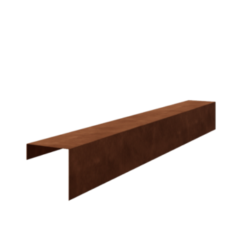 U-профил от кортен стомана 15 x 15 x 5 cm (дължина 240 cm)