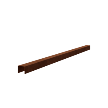 Профил за наслагване от кортенова стомана - 5 x 5 x 5 cm - 240 cm