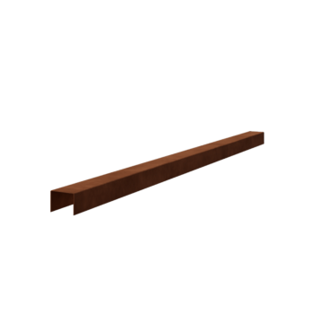 U-профил от кортен стомана 5 x 6 x 5 cm (дължина 150 cm)
