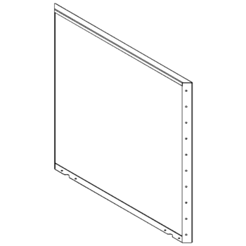 Саксии за цветя от стомана - Панел - 100 x 100 cm - RAL9010 матов (бял)