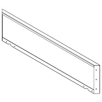 Саксии за цветя от стомана - Панел - 30 x 120 cm - RAL9010 матов (бял)