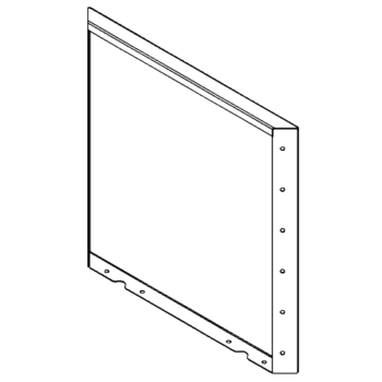 Саксии за цветя от стомана - Панел - 60 x 60 cm - RAL9005 матов (черен)