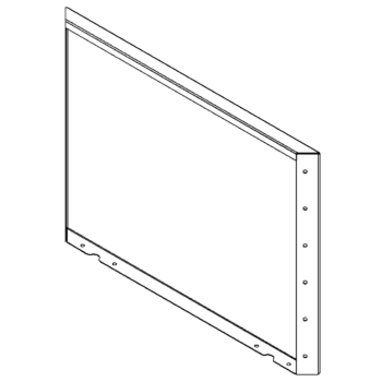 Саксии за цветя от стомана - Панел - 60 x 80 cm - RAL9005 матов (черен)