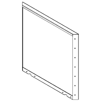 Саксии за цветя от стомана - Панел - 70 x 70 cm - RAL9005 матов (черен)