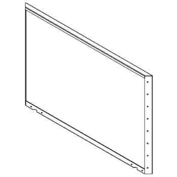 Саксии за цветя от стомана - Панел - 80 x 120 cm - RAL9010 матов (бял)