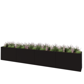 Саксии за цветя от стомана XXL - Правоъгълник - 480 x 50 x 80 cm - RAL7016 матов (антрацитено сиво) - без основа