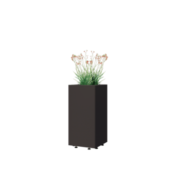 Саксии за цветя от стомана - Квадрат - 30 x 30 x 60 cm - друг RAL цвят - Със основа - Със крака