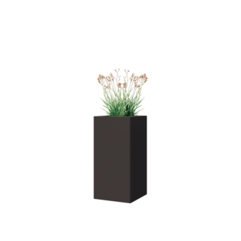 Саксии за цветя от стомана - Квадрат - 30 x 30 x 60 cm - друг RAL цвят - Със основа