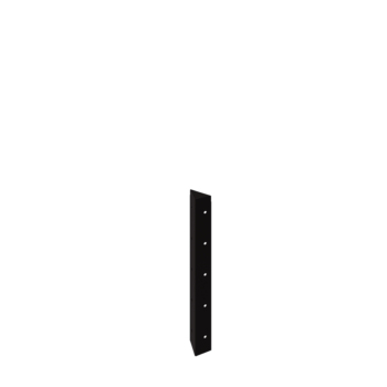 Саксии за цветя от стомана - Ъглов елемент 90° - 50 cm - RAL9005 матов (черен)