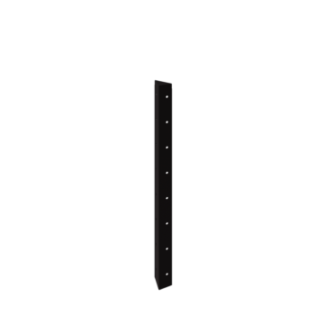 Саксии за цветя от стомана - Ъглов елемент 90° - 80 cm - RAL9005 матов (черен)