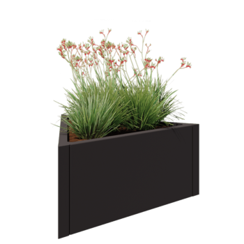 Саксии за цветя от стомана - Триъгълник Равни страни - 90,6 x 78,3 x 40 cm - друг RAL цвят - без основа