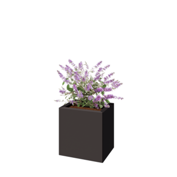 Саксии за цветя от стомана - Правоъгълник - 40 x 30 x 40 cm - RAL7016 матов (антрацитено сиво) - Със основа