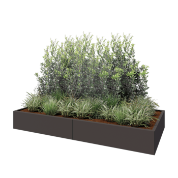 Саксии за цветя от стомана XXL - Правоъгълник - 240 x 100 x 30 cm - друг RAL цвят - без основа