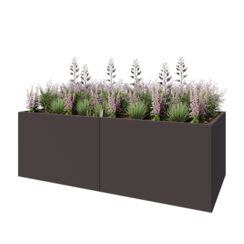 Саксии за цветя от стомана XXL - Правоъгълник - 240 x 100 x 80 cm - друг RAL цвят - без основа