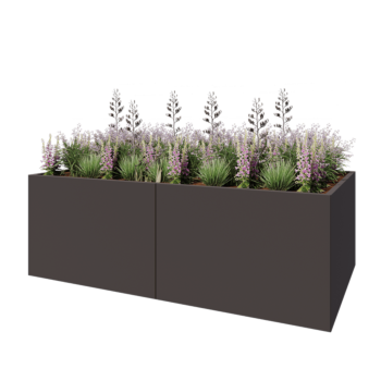 Саксии за цветя от стомана XXL - Правоъгълник - 240 x 120 x 80 cm - друг RAL цвят - без основа