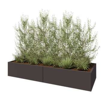 Саксии за цветя от стомана XXL - Правоъгълник - 240 x 80 x 40 cm - друг RAL цвят - без основа